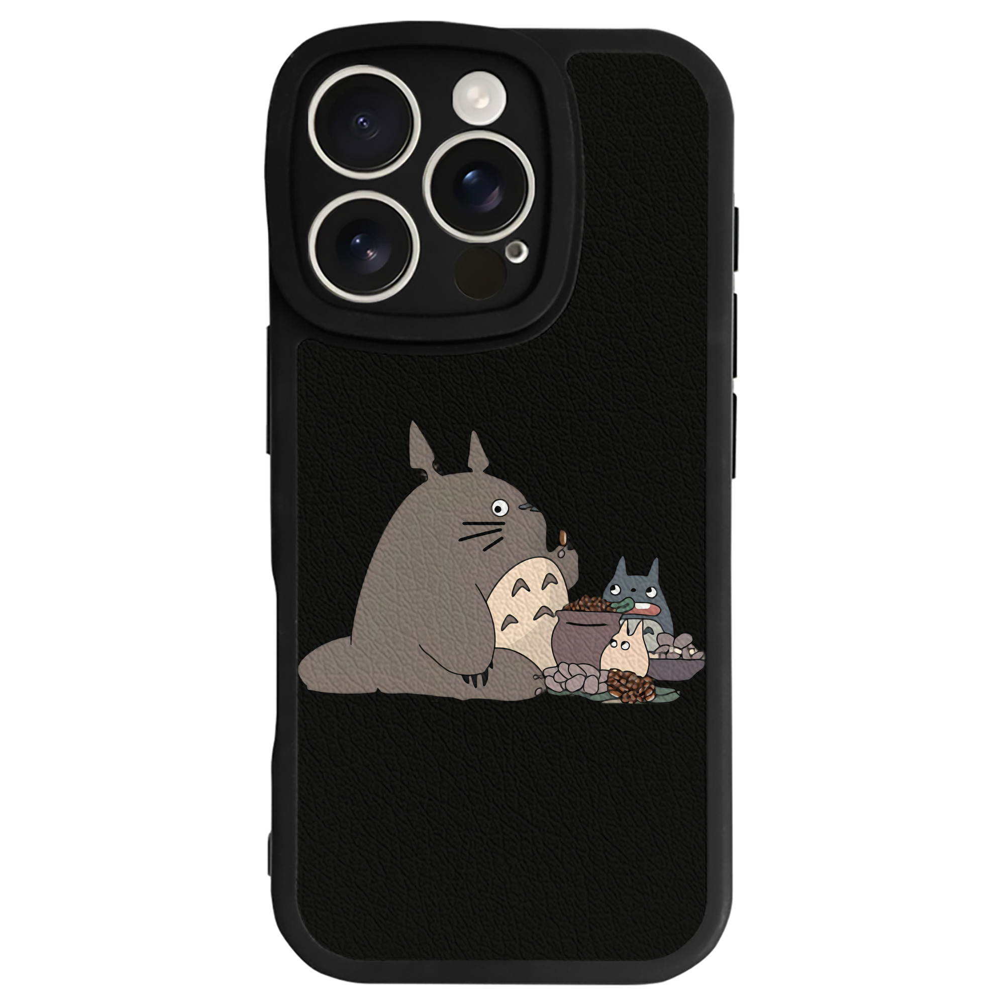 （画像用） となりのトトロ 草壁メイ 草壁サツキ My Neighbor Totoro Satsuki Kusakabe Mei Kusakabe 【iPhone 16シリーズ対応】シリコンスマホケース（レザー調） 材質：シリコン